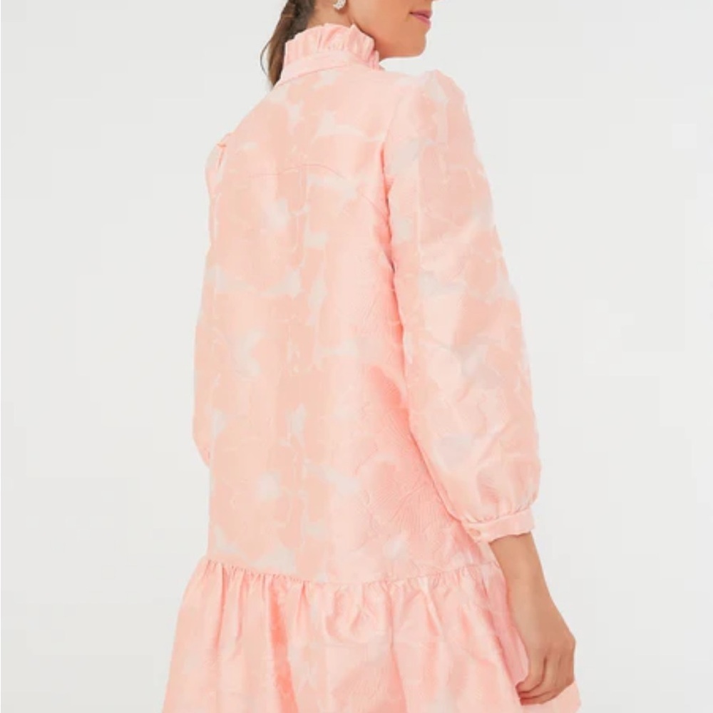 TUCKERNUCK Bellini Fil Coupe Palmerston Peach Pockets Mini Stand Collar Sz L NEW - Picture 3 of 16